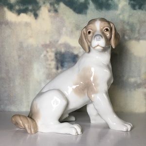 NAO by Lladro Fine Porcelain Made in Spain Spotted Bracco ? Puppy Dog 6” Tall